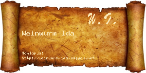 Weinwurm Ida névjegykártya