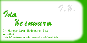 ida weinwurm business card